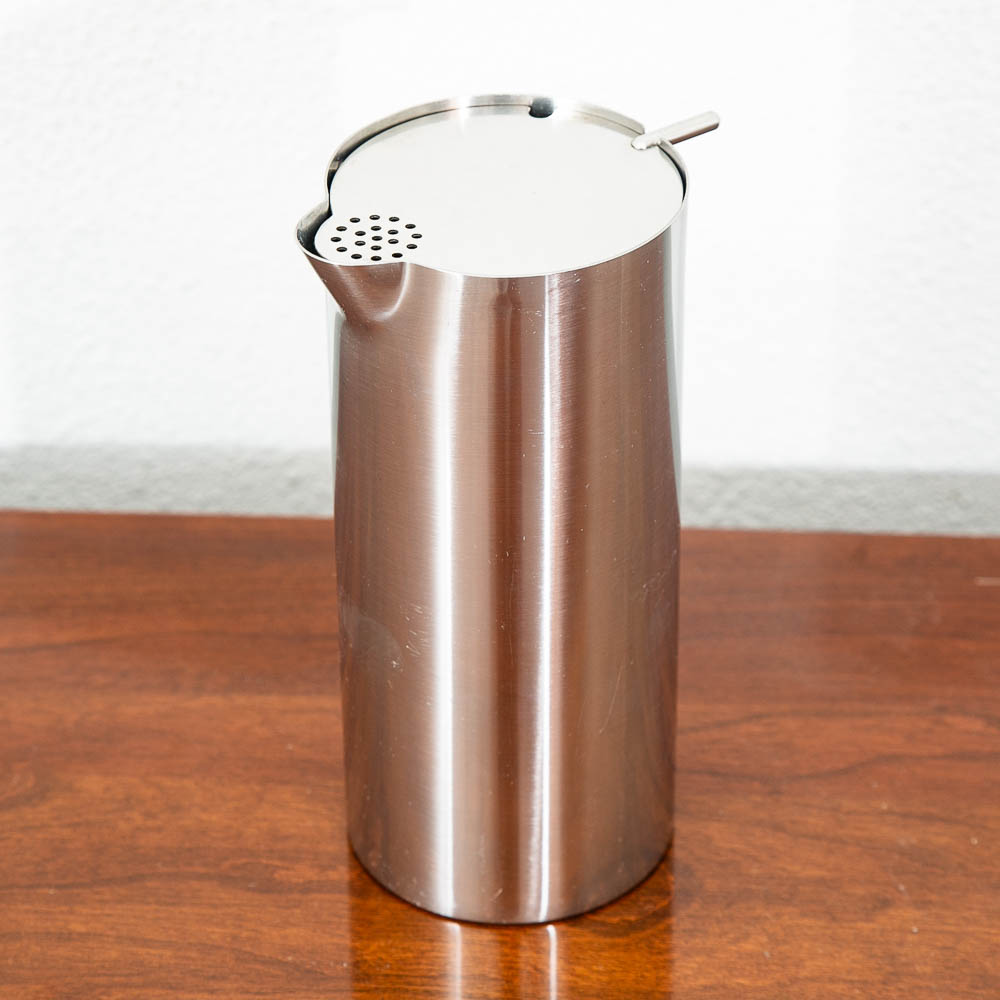 Mid Century Danish Modern Stelton Cocktail Mixer Stainless Steel Arne Jacobsen