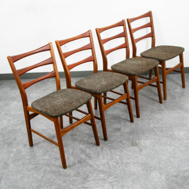 Mid Century Modern Dining Chairs Set 4 Mobler Ladder Back Farstrup Teak Grey Mcm