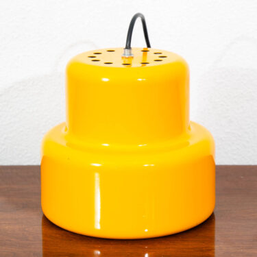 Mid Century Modern Fog & Morup Pendant Light Yellow Round Jo Hammerborg Hanging