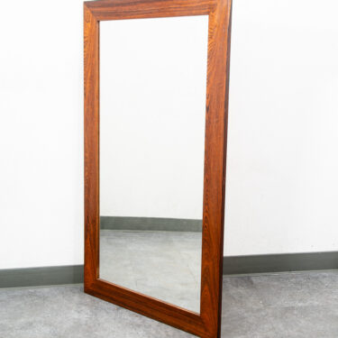 Mid Century Danish Modern Mirror Wall Hanging Bathroom Rectangle Solid Rosewood