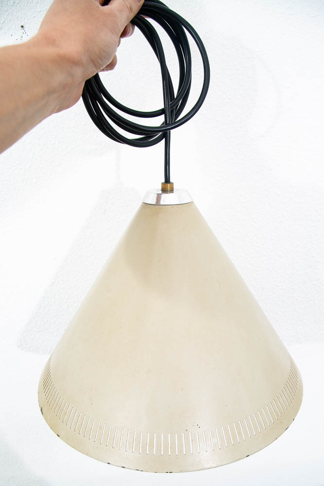 Mid Century Modern Fog & Morup Pendant Light Cone Tan Jo Hammerborg Hanging - Image 4