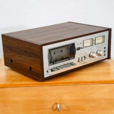 Mid Century Modern Stereo Cassette Tape Deck Pioneer CT-F7272 Walnut Case Silver