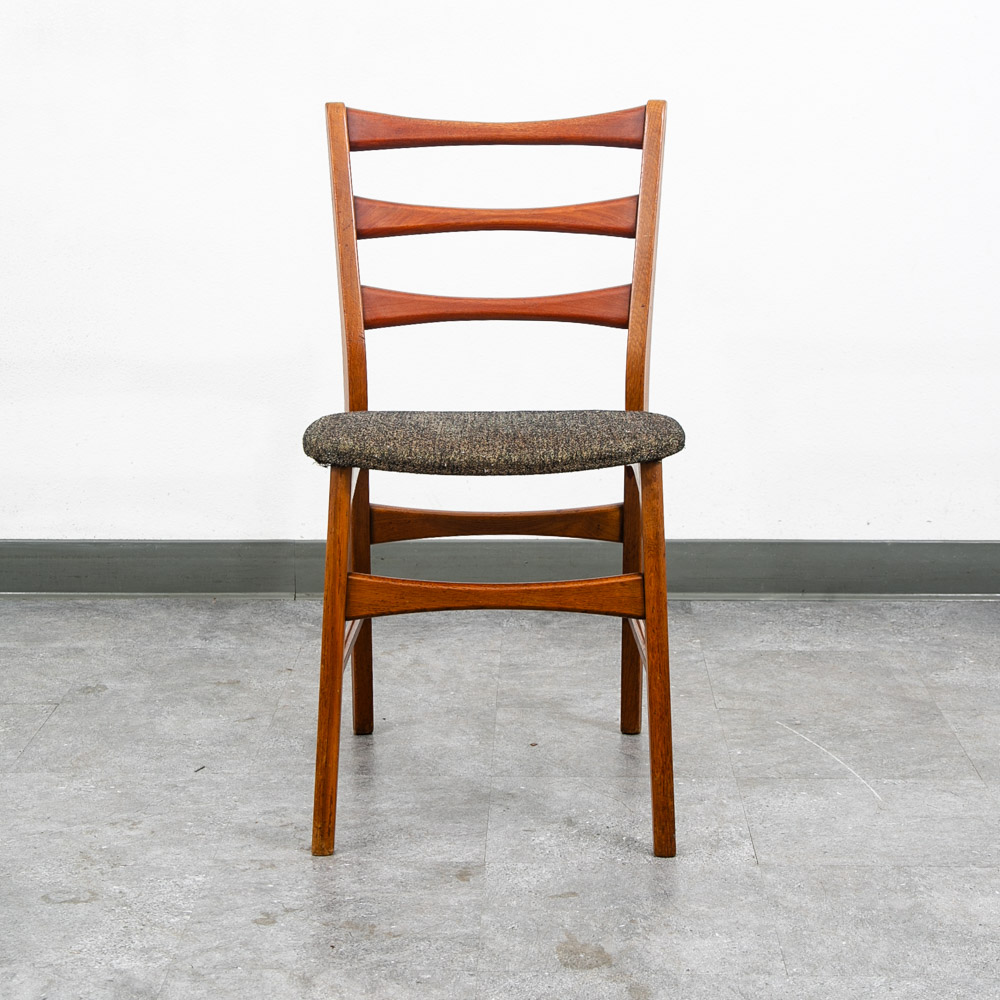 Mid Century Modern Dining Chairs Set 4 Mobler Ladder Back Farstrup Teak Grey Mcm - Image 6