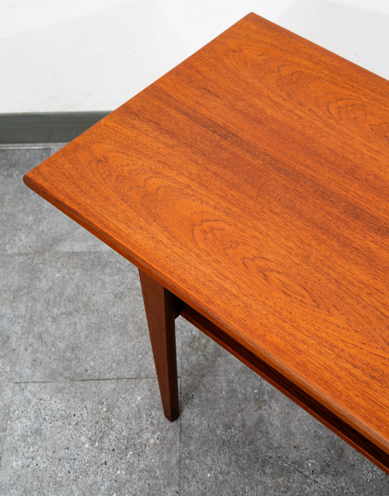 Mid Century Danish Modern Coffee Table Solid Teak Denmark Surfboard Rectangular - Image 10