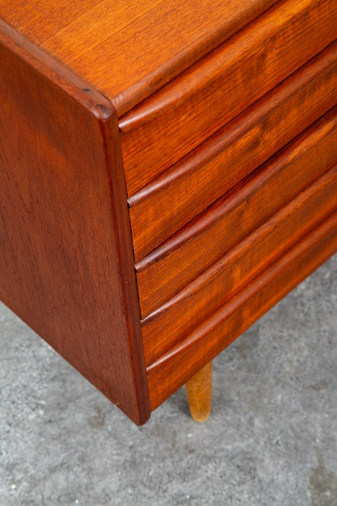 Mid Century Danish Modern Chest of Drawers Dresser Teak Vintage Locking 5 Mcm - Image 8