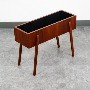 Mid Century Danish Modern Planter Teak Denmark Rectangular Outdoor / Indoor Mcm