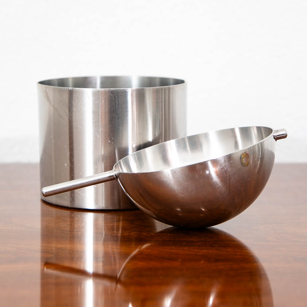 Mid Century Danish Modern Stelton Ashtray Set Stainless Steel Arne Jacobsen - Image 7