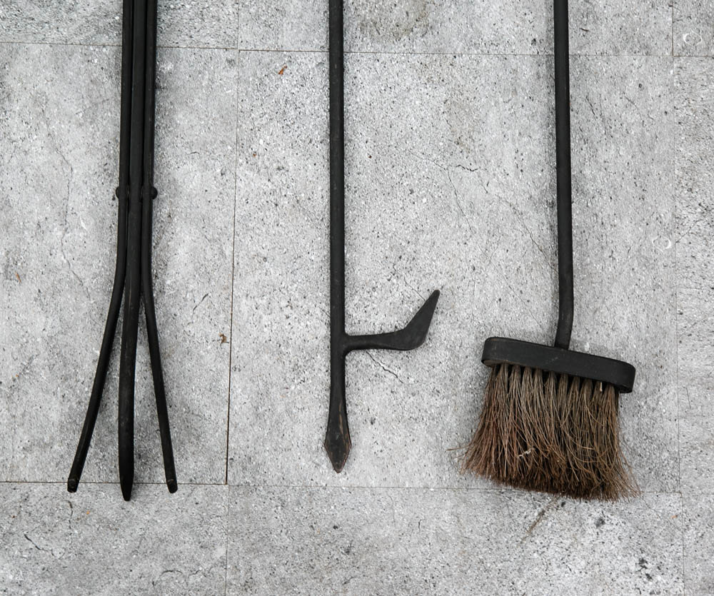 Mid Century Modern Fireplace Tools Metal Cast iron Pilgrim Seymour Nelson Mcm - Image 6