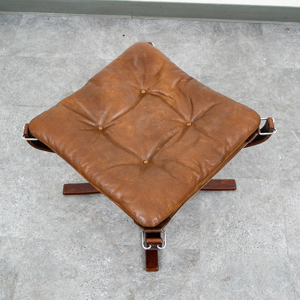 Mid Century Danish Modern Ottoman Foot Stool Sigurd Ressell Falcon Vatne Norway - Image 3