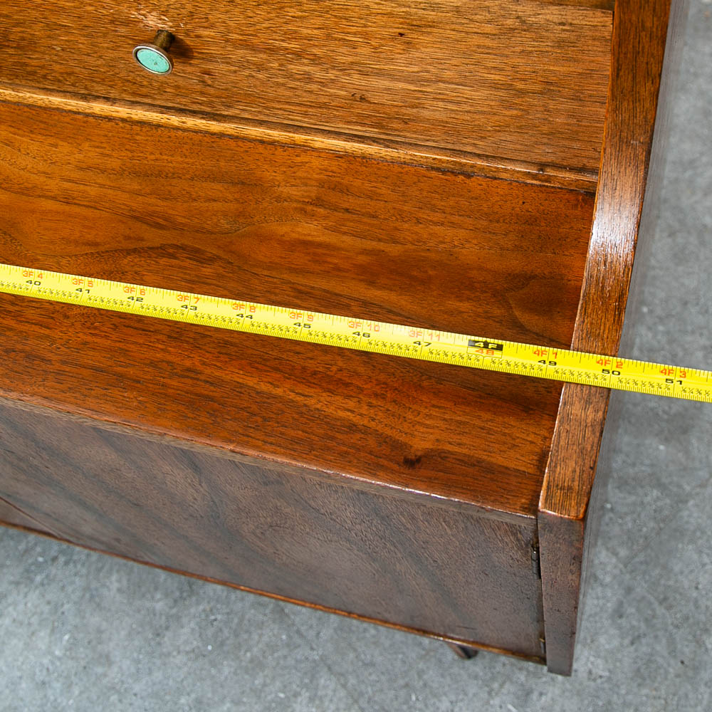 Mid Century Modern China Cabinet Hutch Walnut Kroehler Credenza Display Glass - Image 11