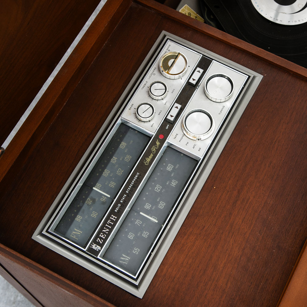 Mid Century Modern Stereo Console Zenith MN2606 Record Player Vintage Radio - Image 12