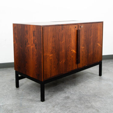 Mid Century Modern Compact Credenza Cabinet Refrigerator Storage Silkeborg Lock