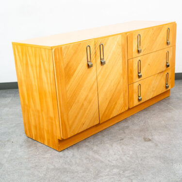 Mid Century Danish Modern Credenza Dresser Cabinet 6 Drawers Blonde Canadian Mcm