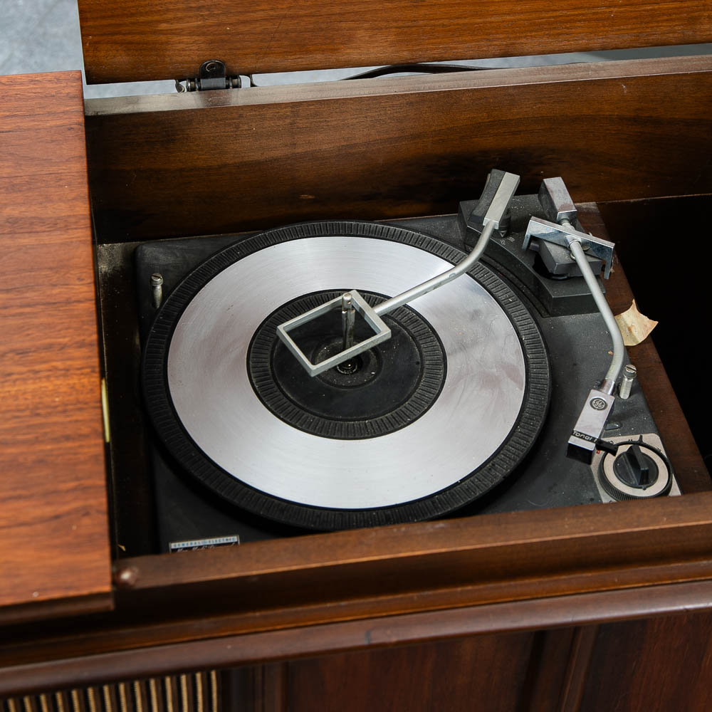 Mid Century Modern Stereo Console Record Player General Electric Radio Audio Mcm - Image 6