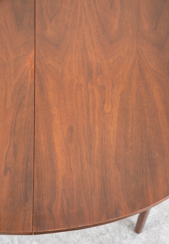 Mid Century Modern Dining Table Round Oval Drexel Declaration Round Kipp Stewart Leaf - Image 10