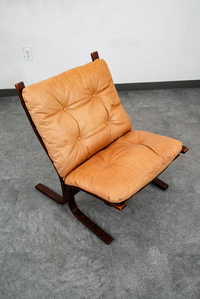 Mid Century Danish Modern Lounge Chair Tan Leather Ingmar Relling Westnofa Mcm - Image 8