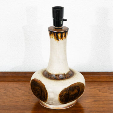 Mid Century Modern Table Lamp Ceramic Stoneware Axella Studio Brown Tan MCM