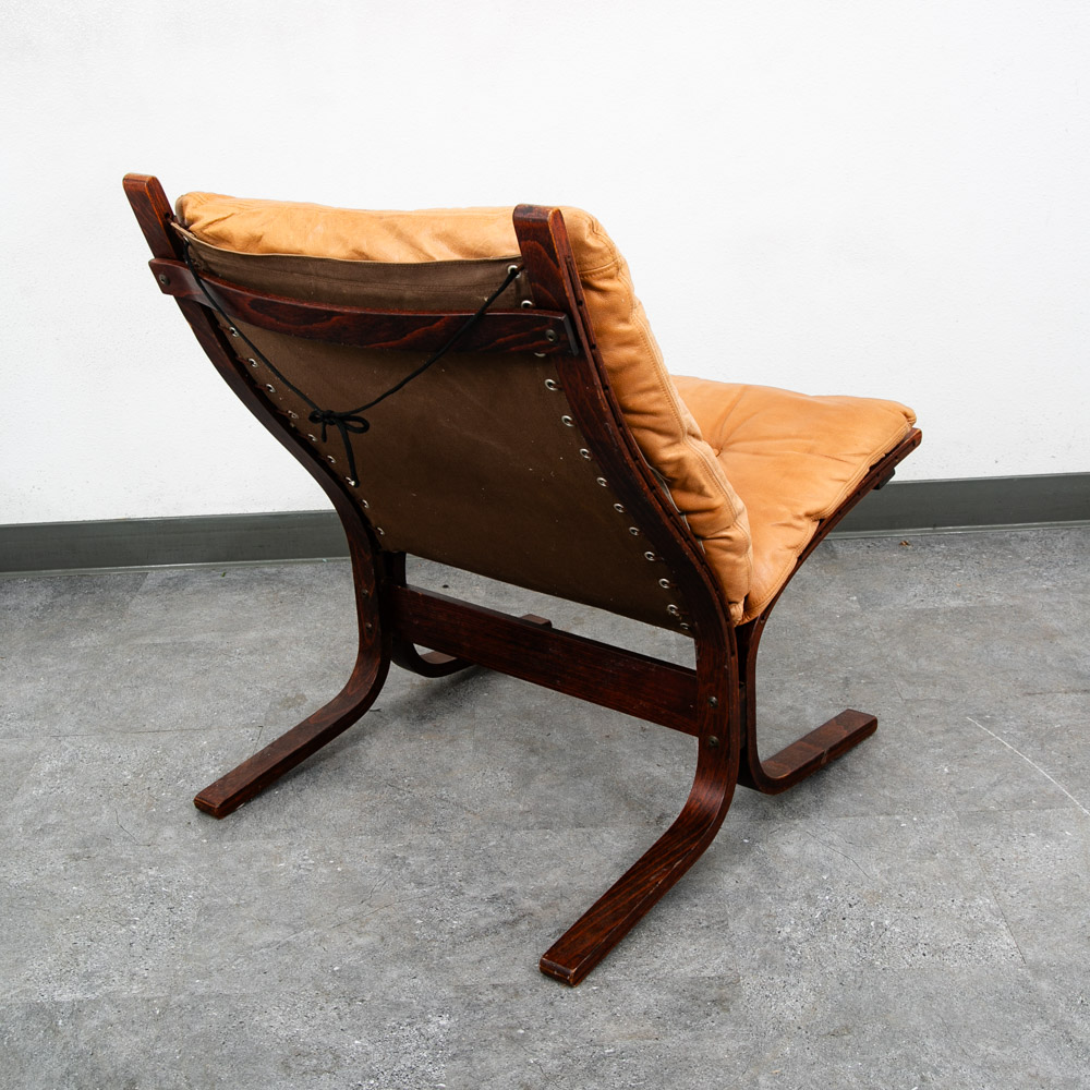 Mid Century Danish Modern Lounge Chair Tan Leather Ingmar Relling Westnofa Mcm - Image 4