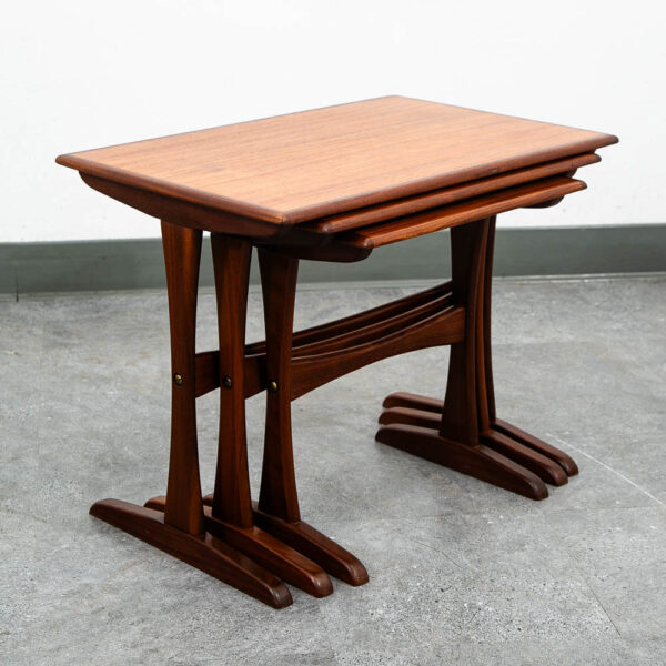 Mid Century Danish Modern Nesting Tables Kai Kristiansen Teak Set