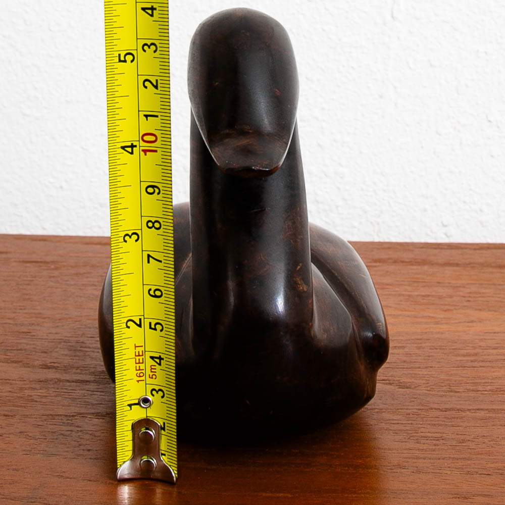 Mid Century Modern Artisan Carved Duck Sculpture Solid Rosewood Mcm Studio - Image 11