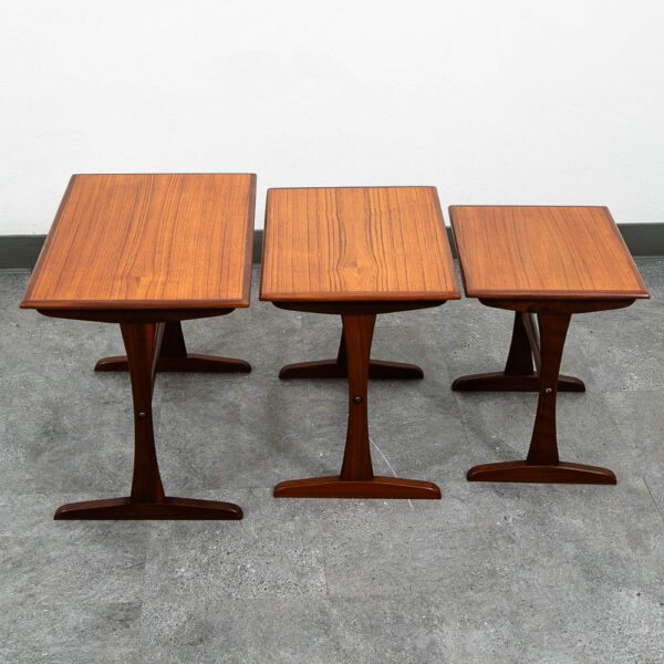 Mid Century Danish Modern Nesting Tables Kai Kristiansen Teak Set