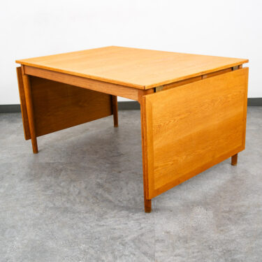 Mid Century Danish Modern Dining Table Kurt Ostervig Oak Drop Leaf Slagelse 94"