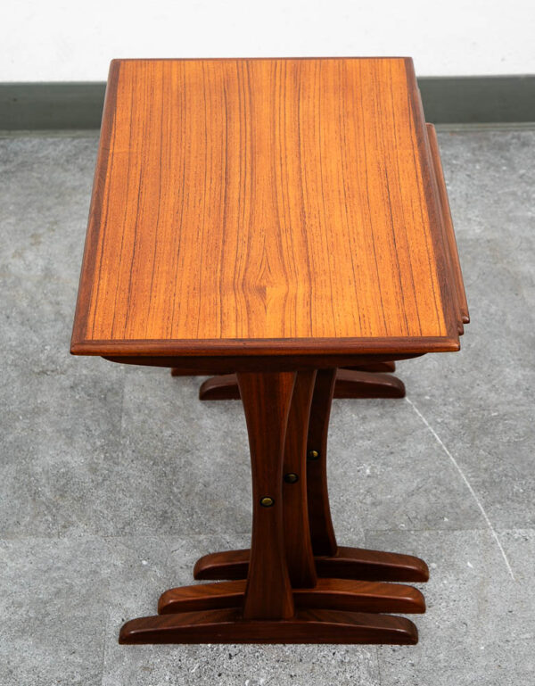 Mid Century Danish Modern Nesting Tables Kai Kristiansen Teak Set