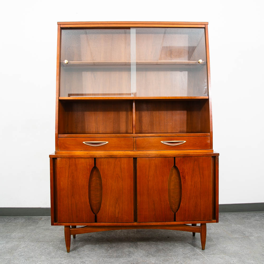Mid Century Modern China Cabinet Garrison Hutch Glass Display Storage MCM - Image 2