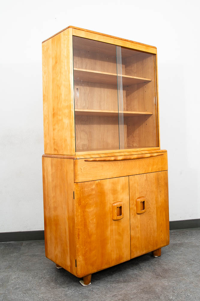 Mid Century Modern Credenza Display China Cabinet Heywood Wakefield Champagne - Image 8