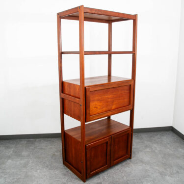 Mid Century Modern Room Divider Teak Freestanding Shelving Unit Cabinet MCM