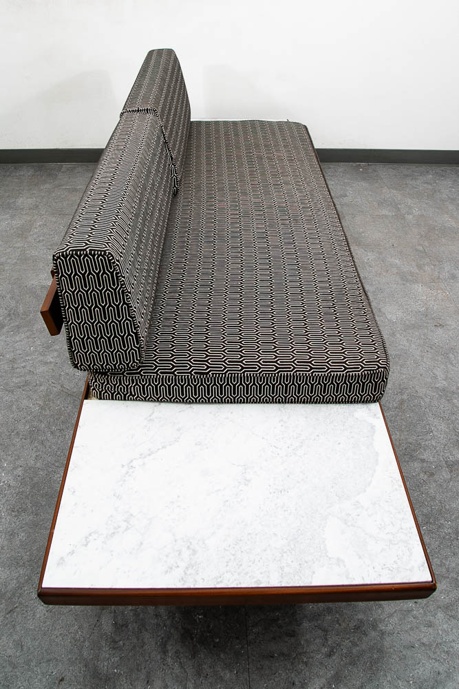Mid Century Modern Sofa Couch Gondola Adrian Pearsall Daybed Travertine Platform - Image 4