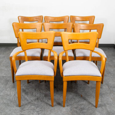 Mid Century Modern Dining Chairs Set 8 Heywood Wakefield Dog Bone Armchair Mcm