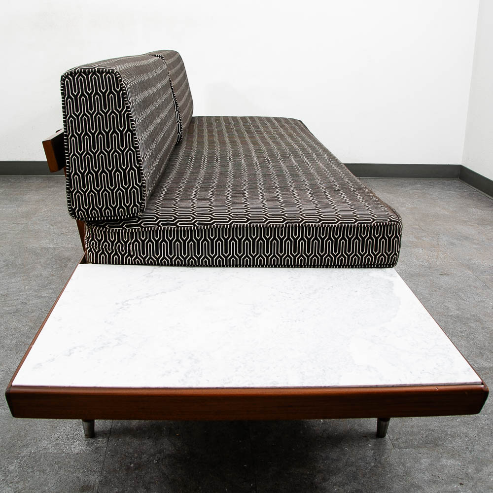 Mid Century Modern Sofa Couch Gondola Adrian Pearsall Daybed Travertine Platform - Image 8