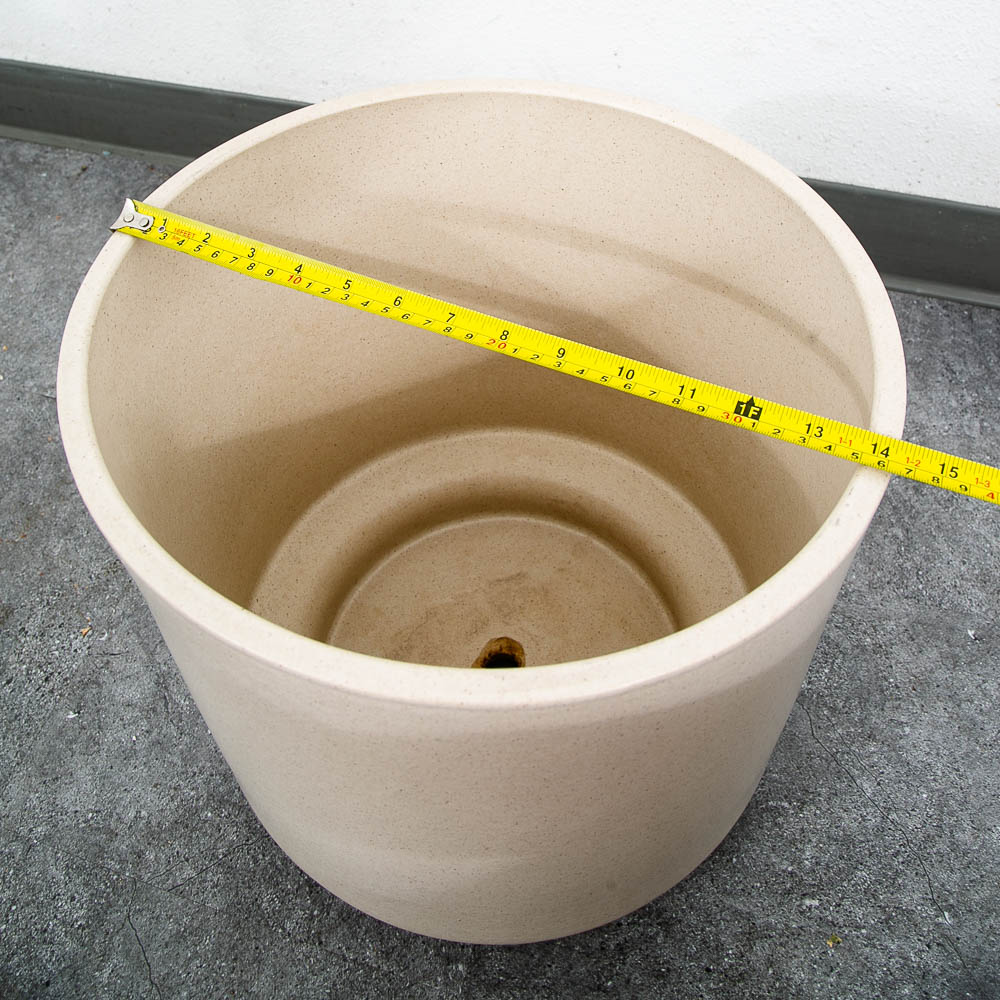 Mid Century Modern Planter Ceramic White Speckled Gainey Pot Medium MCM - Image 10