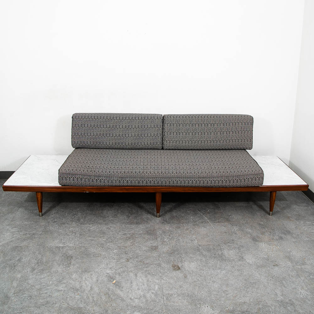Mid Century Modern Sofa Couch Gondola Adrian Pearsall Daybed Travertine Platform - Image 2