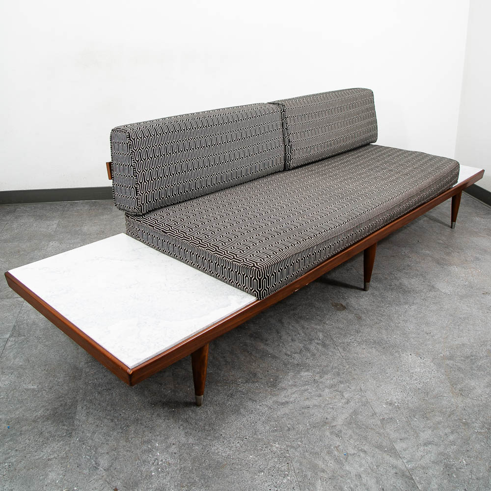 Mid Century Modern Sofa Couch Gondola Adrian Pearsall Daybed Travertine Platform