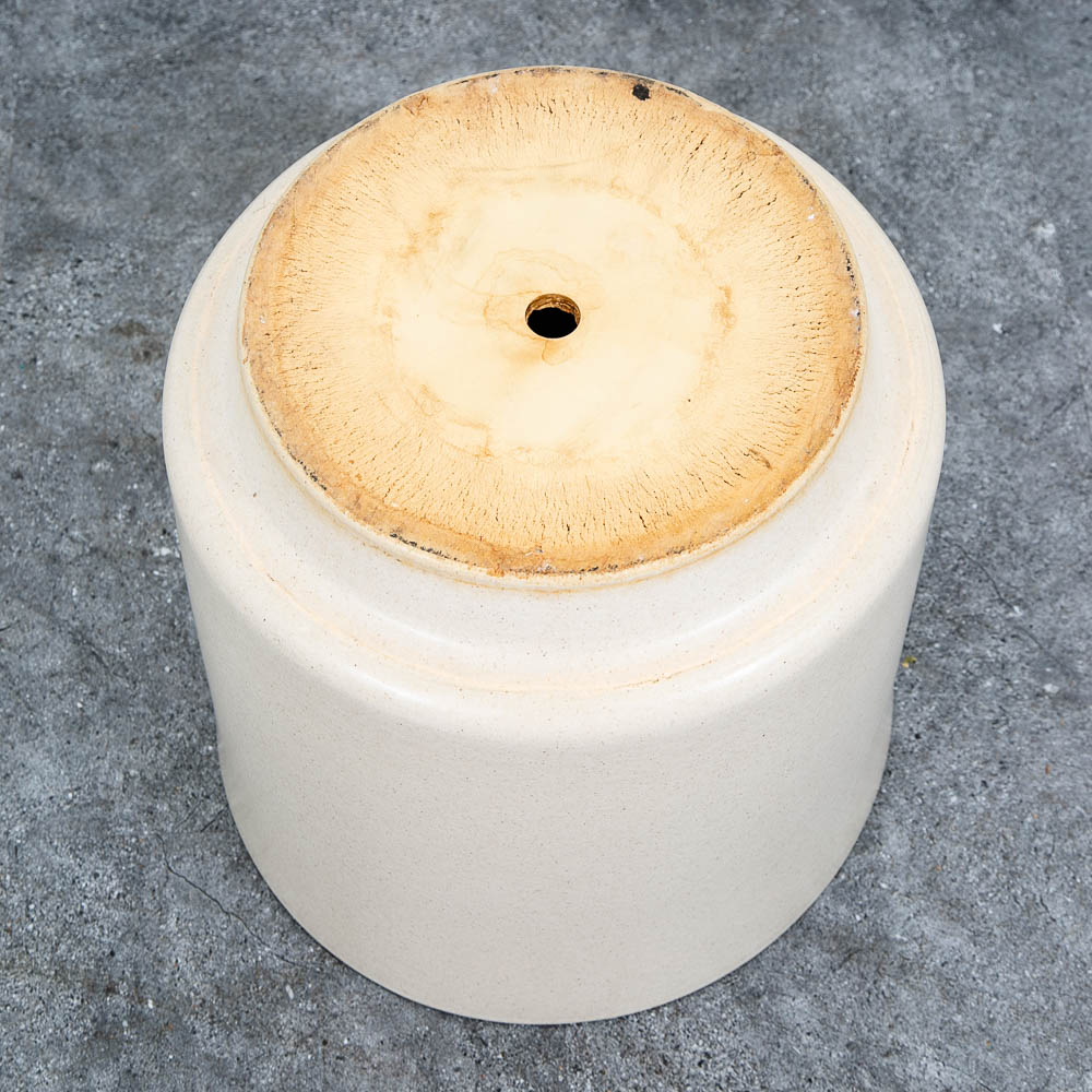 Mid Century Modern Planter Ceramic White Speckled Gainey Pot Medium MCM - Image 8