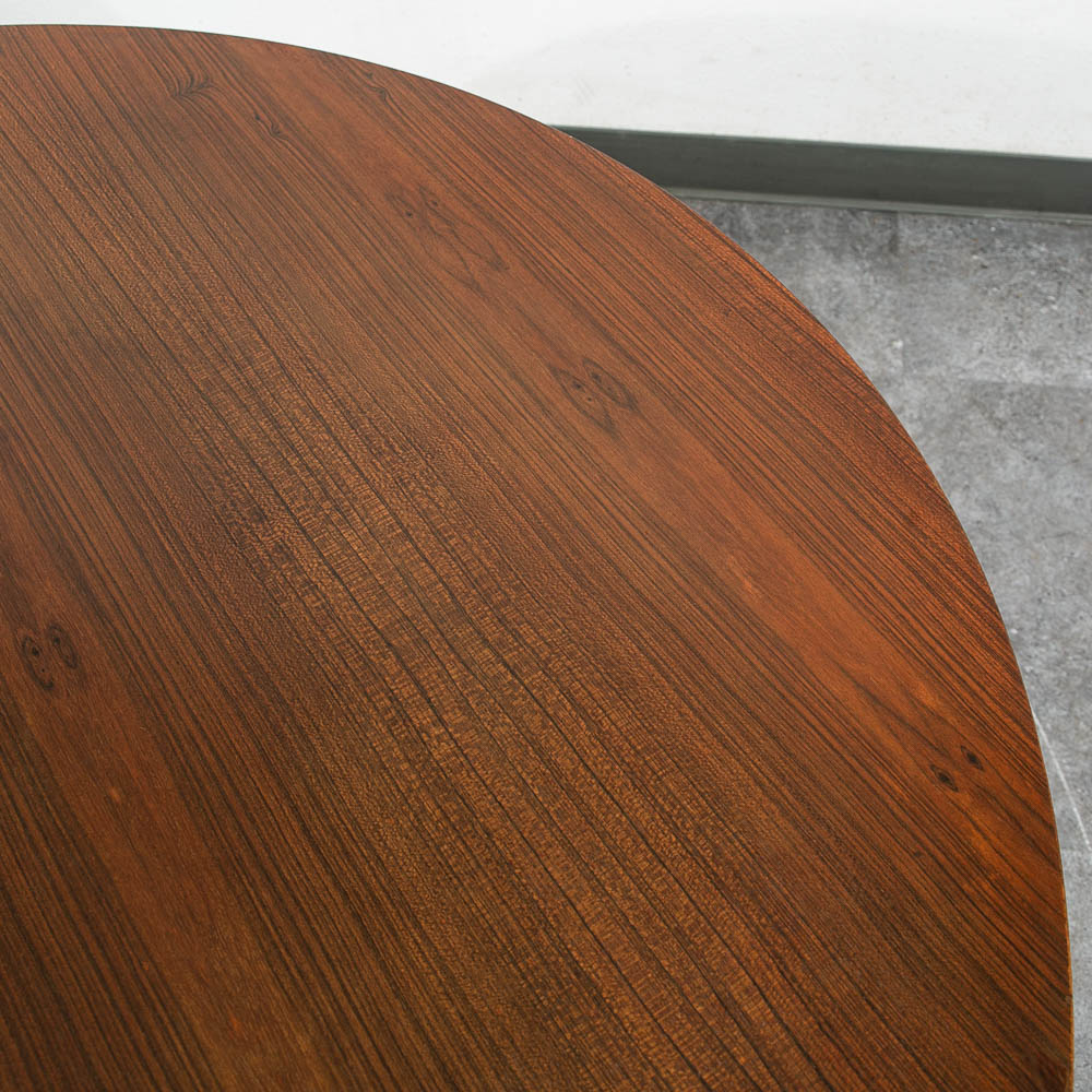Mid Century Danish Modern Dining Table Brazilian Rosewood Round Vintage Mcm - Image 5