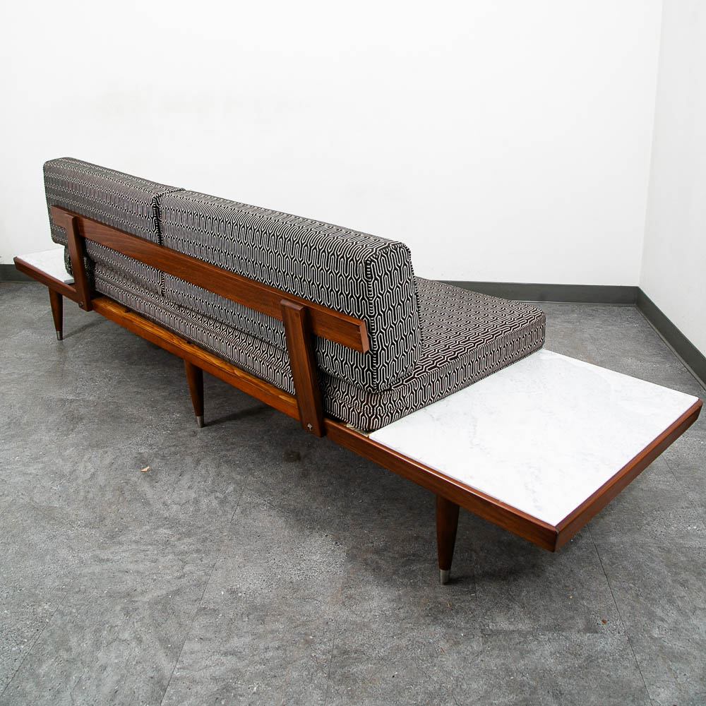 Mid Century Modern Sofa Couch Gondola Adrian Pearsall Daybed Travertine Platform - Image 3