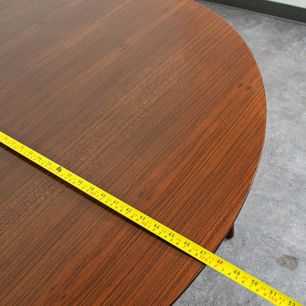 Mid Century Danish Modern Dining Table Brazilian Rosewood Round Vintage Mcm - Image 10