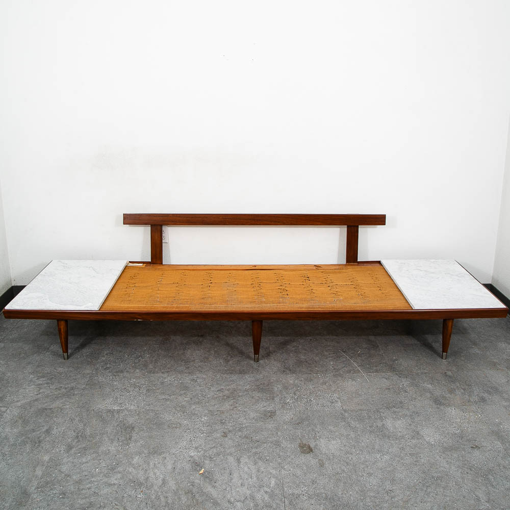Mid Century Modern Sofa Couch Gondola Adrian Pearsall Daybed Travertine Platform - Image 10