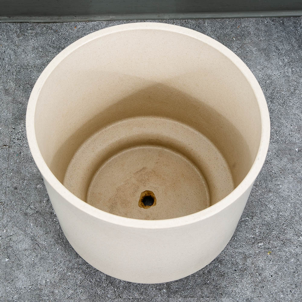 Mid Century Modern Planter Ceramic White Speckled Gainey Pot Medium MCM - Image 3