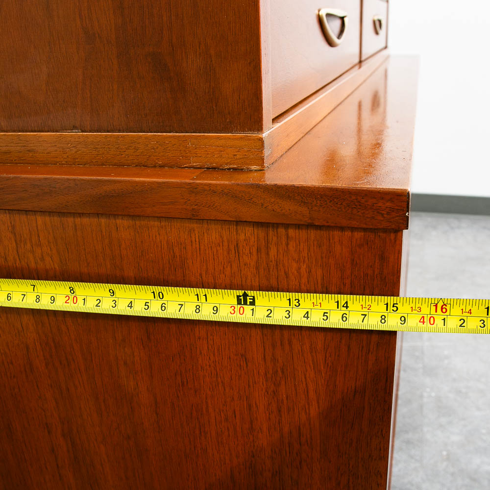 Mid Century Modern China Cabinet Garrison Hutch Glass Display Storage MCM - Image 11