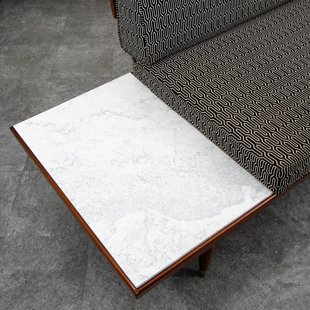 Mid Century Modern Sofa Couch Gondola Adrian Pearsall Daybed Travertine Platform - Image 5