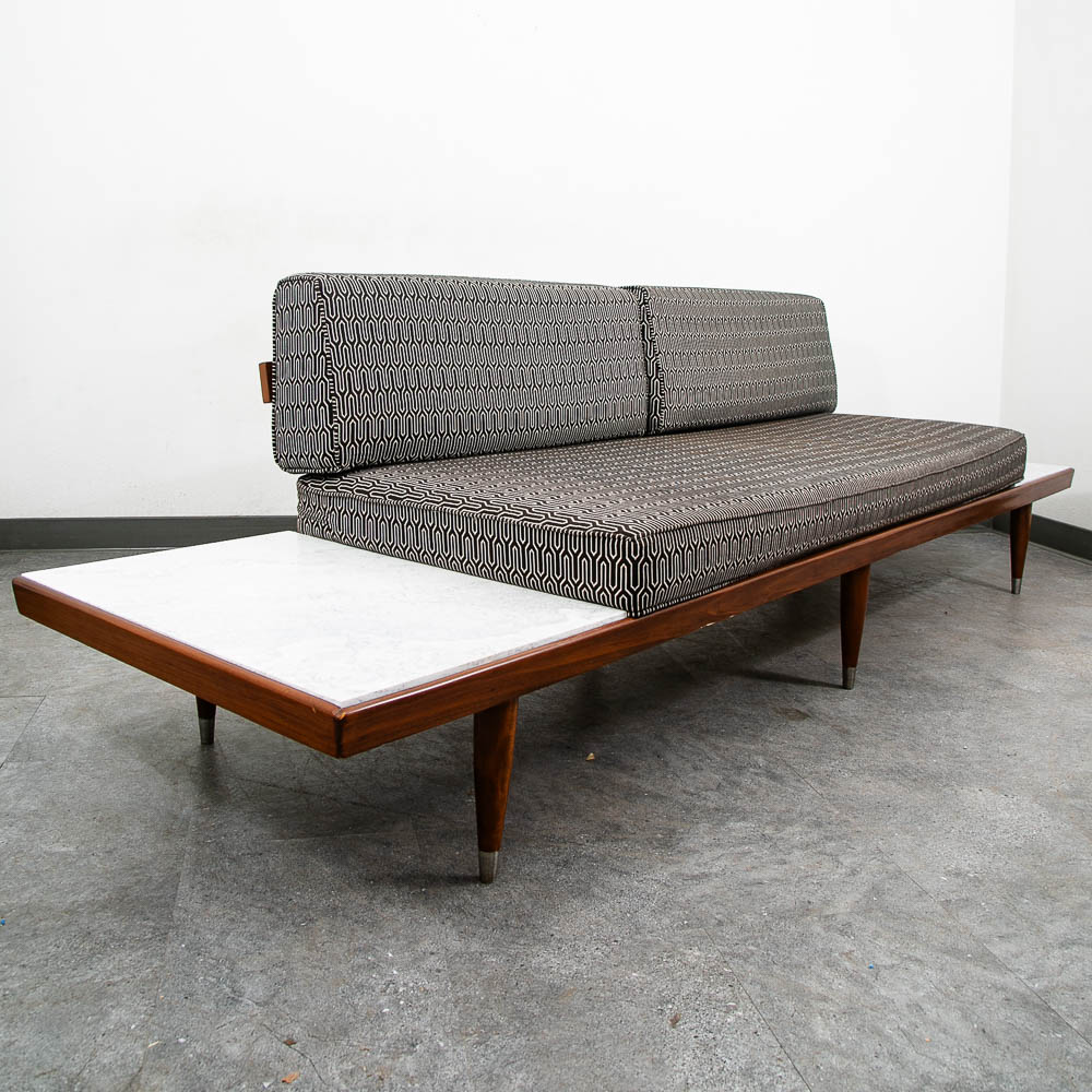 Mid Century Modern Sofa Couch Gondola Adrian Pearsall Daybed Travertine Platform - Image 7