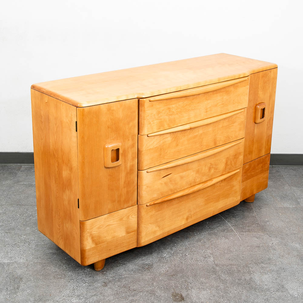 Mid Century Modern Credenza Heywood Wakefield Buffet Champagne Drawers Cabinet