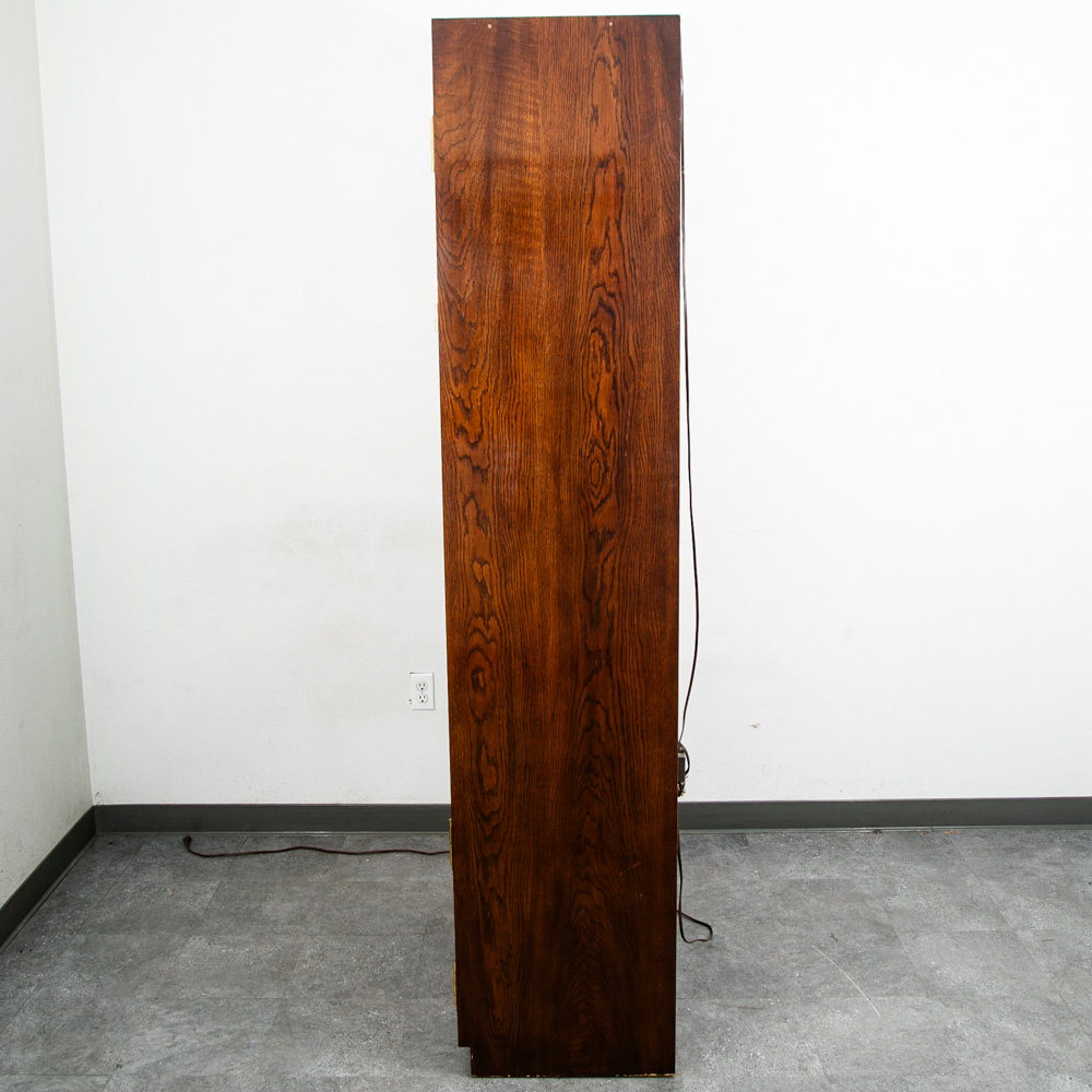 Mid Century Modern Cabinet Compact Display Scene One Henredon Campaign Dark Wood - Image 3