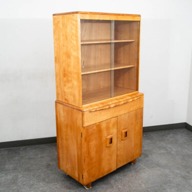Mid Century Modern Credenza Display China Cabinet Heywood Wakefield Champagne