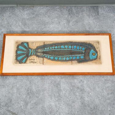Mid Century Modern Wall Art Ceramic Fish Studio Plaque Victoria Littlejohn