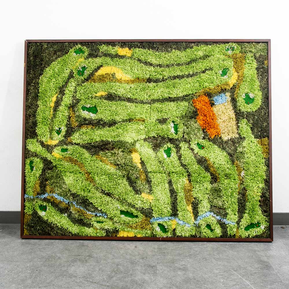 Mid Century Modern Tapestry Wall Hanging Rug Abstract Golf Course Links Shag 5x4 - Image 11